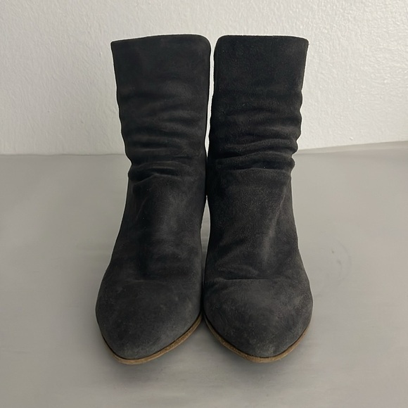 Officine Creative Gray Suede Block Heel Ankle Booties Women's EU 37 US 7 - Picture 2 of 8